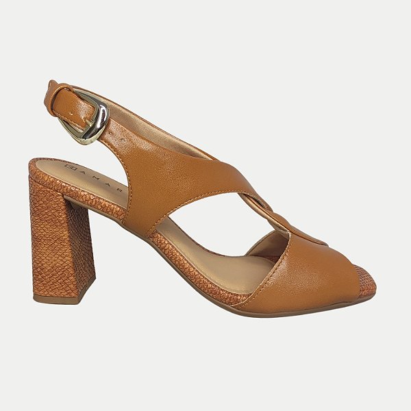 SANDALIA RAMARIM SALTO ALTO ACTIVE CARAMELO FEMININO ADULTO