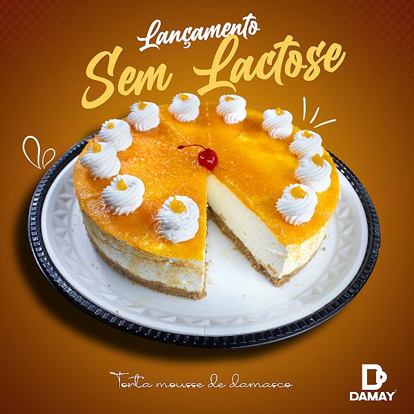 Torta de Damasco - Sem Lactose