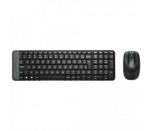 Kit Teclado e Mouse Logitech Sem Fio MK220