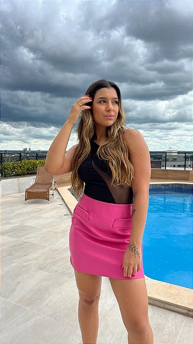 SAIA MAJU SINTÉTICO ROSA