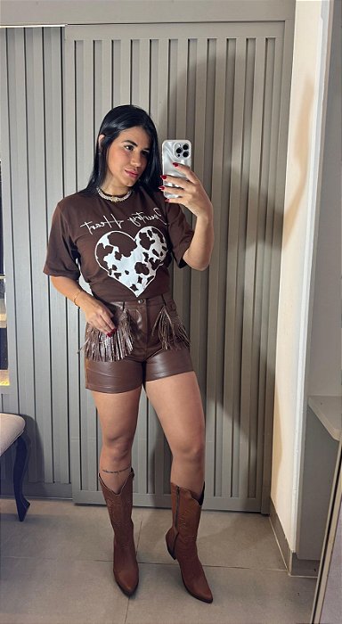 T-SHIRT Over CORAÇÃO animal print