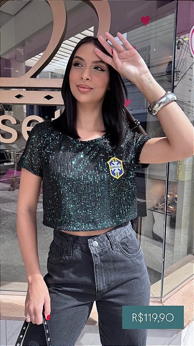 BLUSA PAETÊS BRASIL