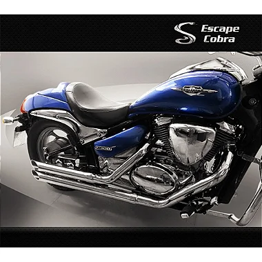 Escapamento boulevard M800 reto 2006 até 2017 cromado cobra