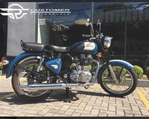 Ponteira Royal Enfield Classic 3 1/2 Reto Customer Cromado