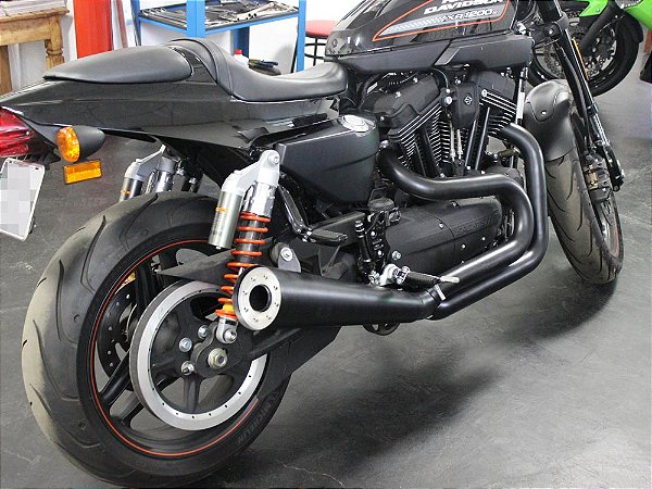 Escapamento sportster 1200 2014 K10 2" 1/4 preto customer