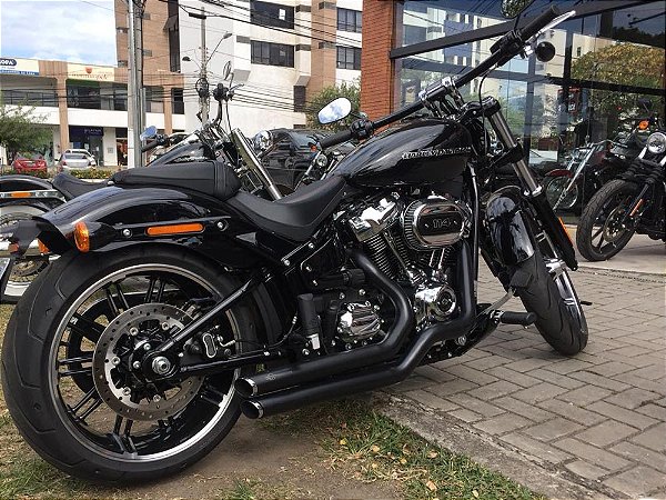 Escapamento softail deluxe 2018 K10 2" 1/4 preto customer