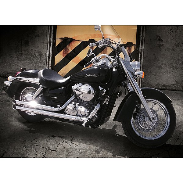 Escapamento custom shadow 750 reto 2006 a 2007 cromado cobra