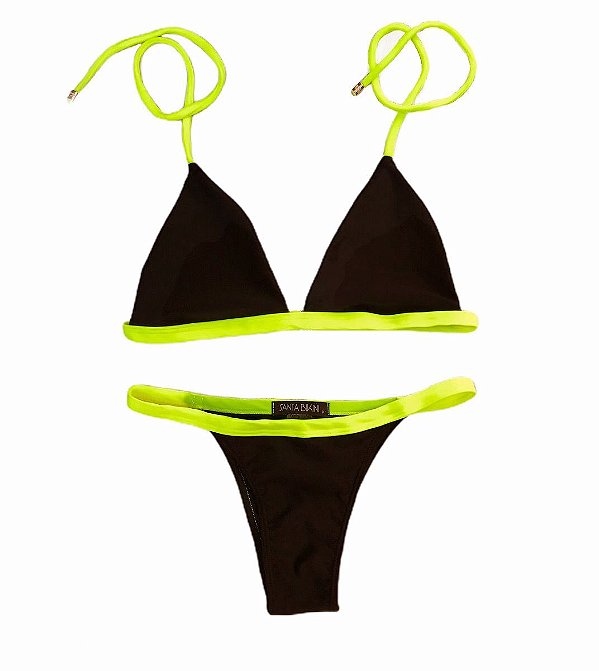 Conjunto Topázio Verde neon