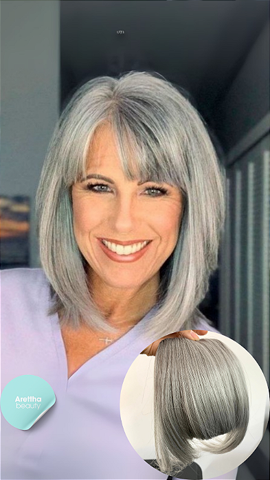 Franja curta grisalha