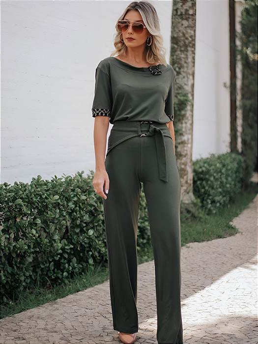 Conjunto Feminino Verde Militar