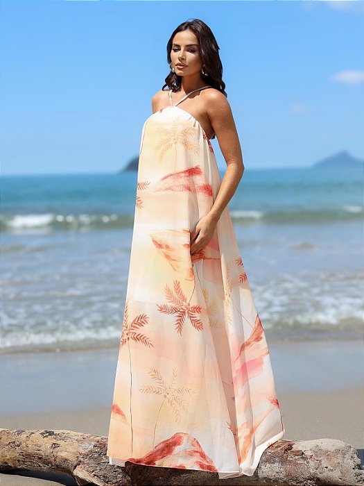 Vestido Estampado Floral Feminino para Verão