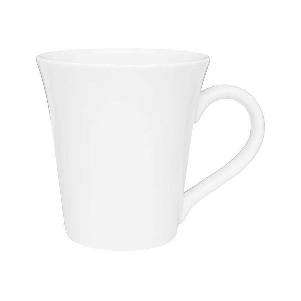 Caneca de Cerâmica Oxford Tulipa Branca