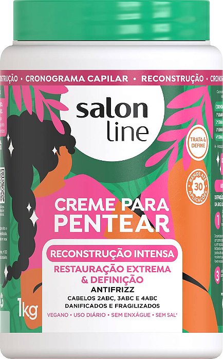 Creme de Pentear Salon Line 1Kg Recostrução Itensa