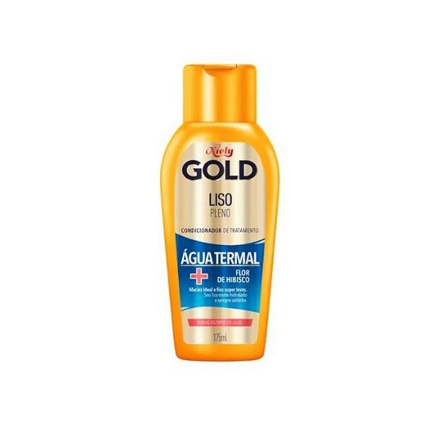 Condicionador Niely Gold Liso Pleno Água Termal 175ml