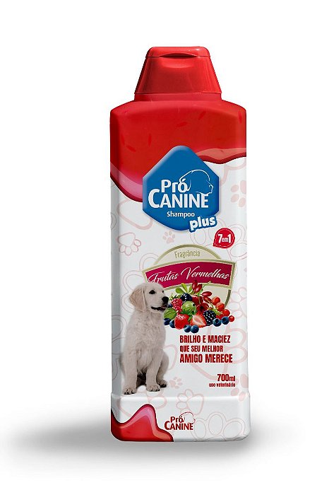 Shampoo Pró Canine 700ml Frutas  Vermelha