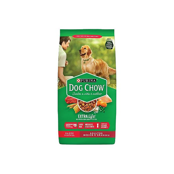 Ração Dog Chow 3kg Adulto Raca Med/Grand