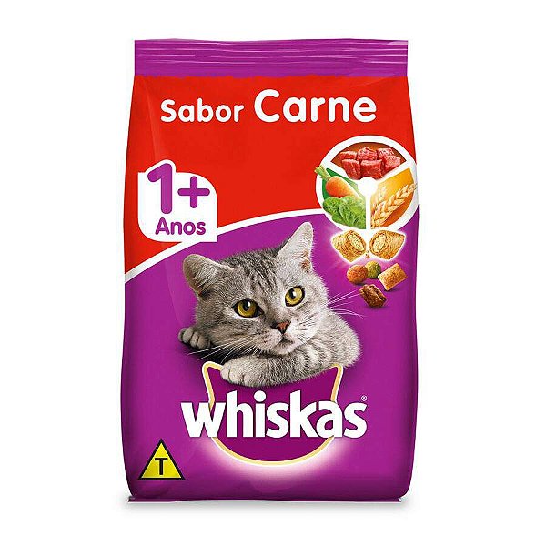 Ração Whiskas Carne 500g