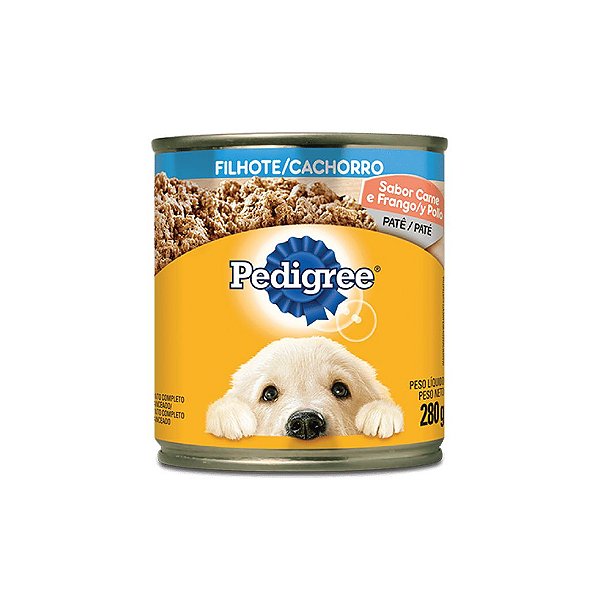 Ração Pedigree 280g  Júnior Carne e  Frango Lata