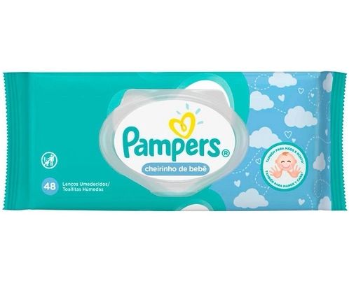 Lenço Umedecido Pampers Com 48 Unidades Cheirinho de Bebê