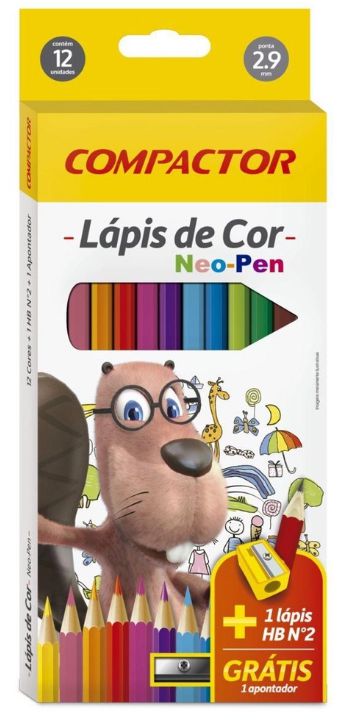 Lápis De Cor Compactor Neo Pen Com 12
