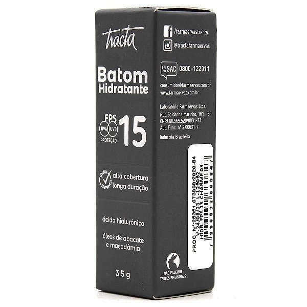 Batom Tracta 3,5g Hidratante FPS15 Charme  03