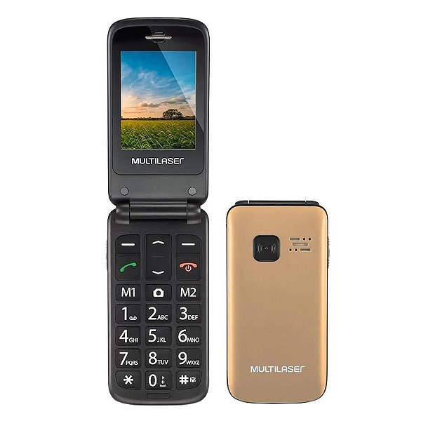 Celular Flip Multilaser Vita P9043 Dourado