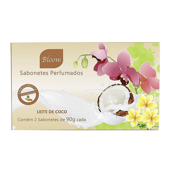 Kit Sabonete Aromática 90g Com 2 Bloom Leite de Coco