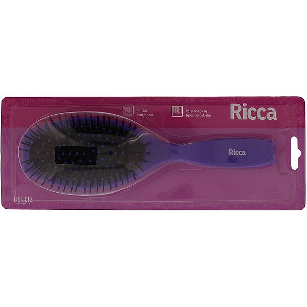 Escova Para Cabelo Ricca Oval Almofada