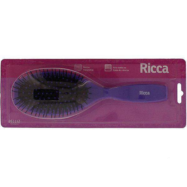 Escova Para Cabelo Ricca Oval Almofada