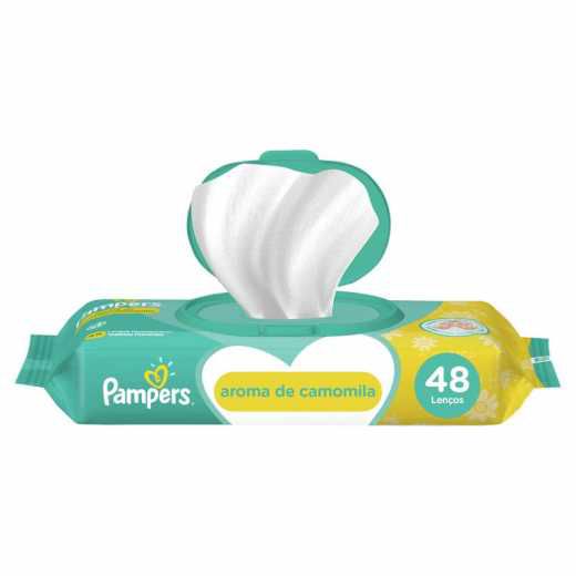 Lenços  Umedecido Pampers  Camomila Com 48 Unidades