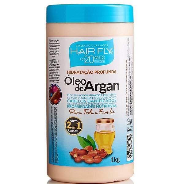 Máscara Hair Fly Hidratação Profunda Óleo De Argan 1Kg