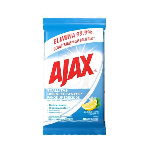 Toalhas Desinfectante Ajax Com 40 Antibacteriana