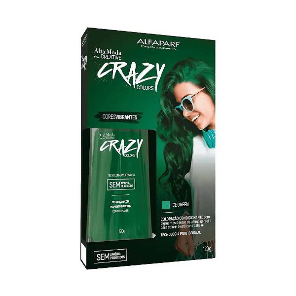 Coloração Alta Moda Crazy Ice Green 120g