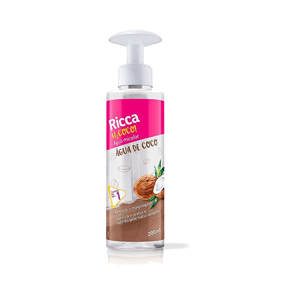 Água Micelar Ricca Água Coco 200ml