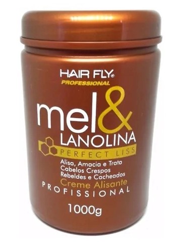 Creme Alisante Hair Fly Mel E Lanilina Profissional 1kg