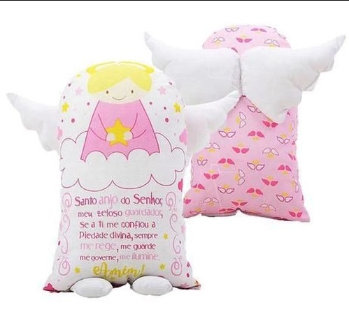 Travesseiro Naninha Anjo Da Guarda Estampado