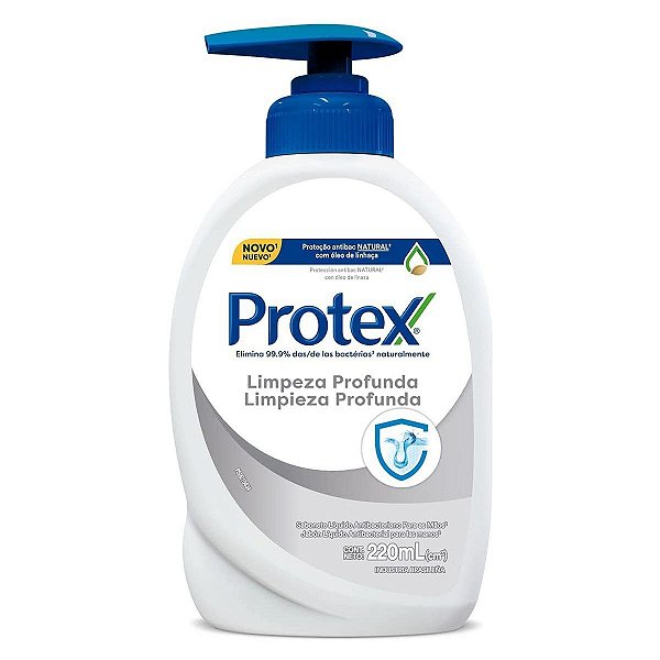 Sabonete Líquido Antibacteriano Para As Mãos Limpeza Profunda 220Ml Protex