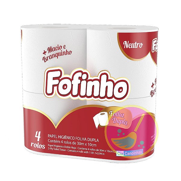 Papel Higiênico Fofinho 4x30 Folha Dupla Neutro