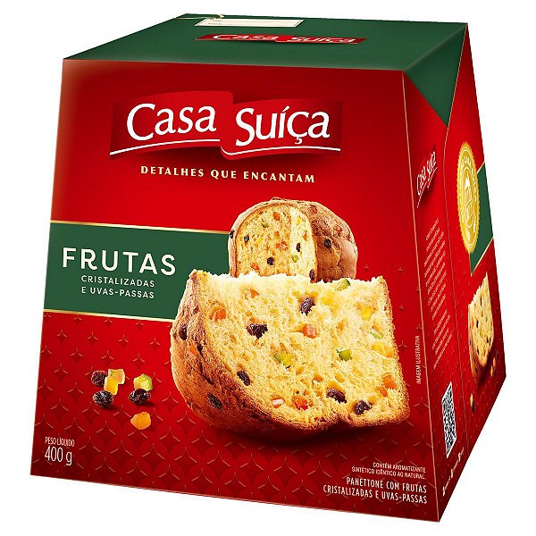 Panettone Casa Suíça 400g Frutas