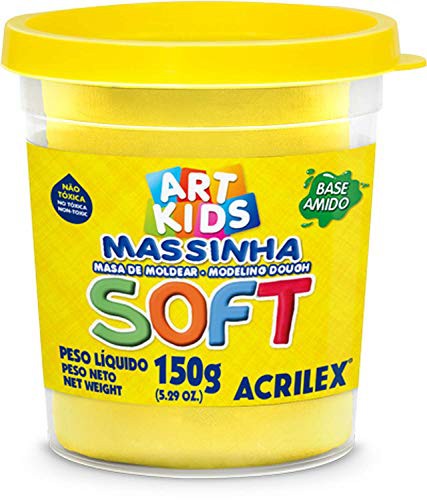 Massinha Acrilex 150g Soft Amarelo Limão