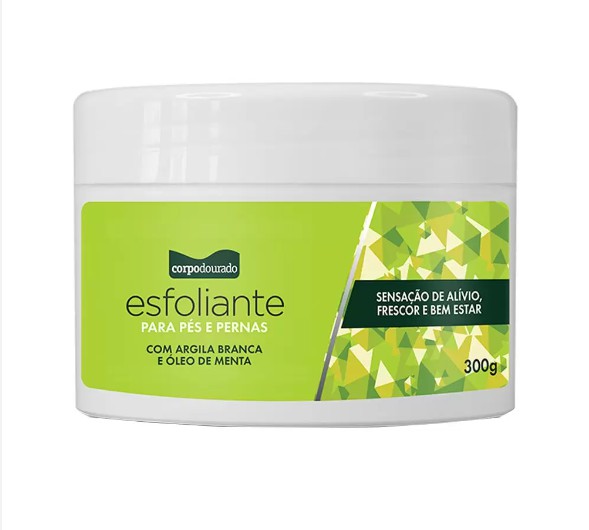 Esfoliante Corpo Dourado 300g Para Pés Menta