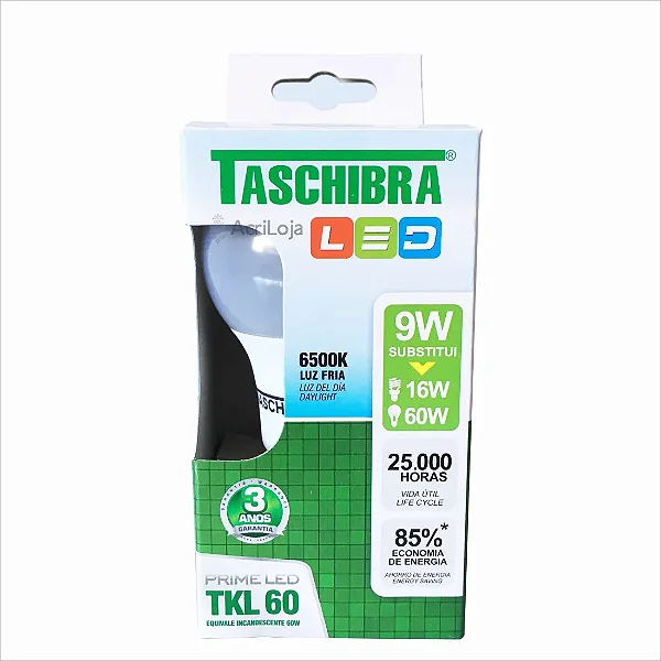 Lâmpada Led Taschibra 9W 6500K