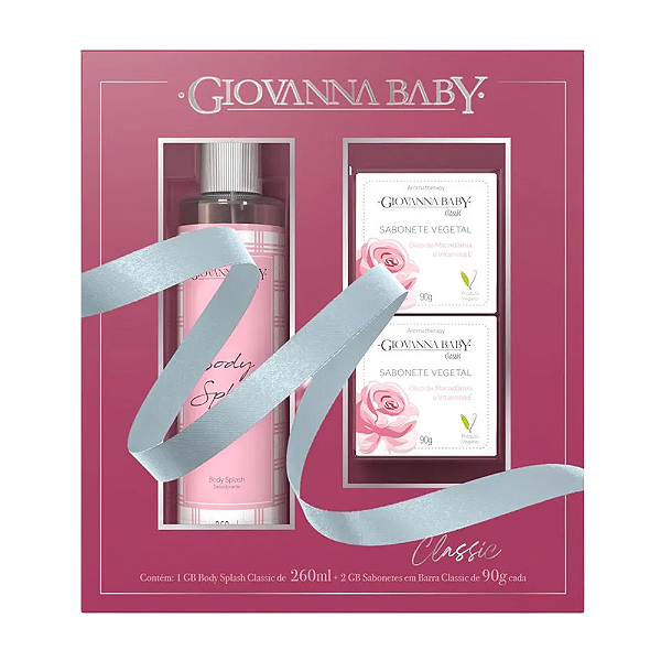 Kit Giovanna Baby Body Splash 260ML + 2 Sabonetes 90G Classic
