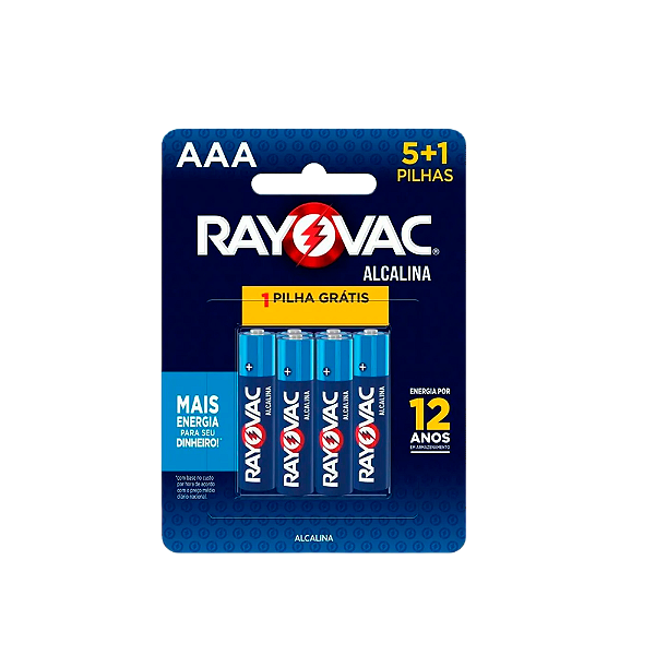 Pilhas Rayovac AAA com 6 unidades