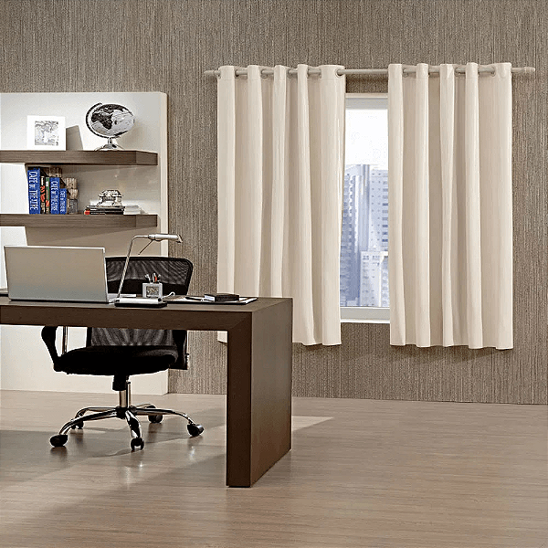 CORTINA CORTA LUZ BELLA JANELA 360X250 BLACKOUT PVC 100%