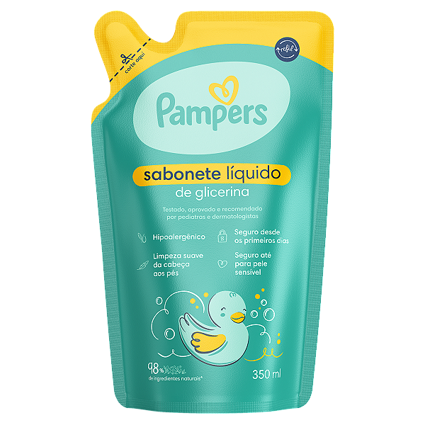 SABONETE LIQUIDO DE GLICERINA PAMPERS 350ML REFIL