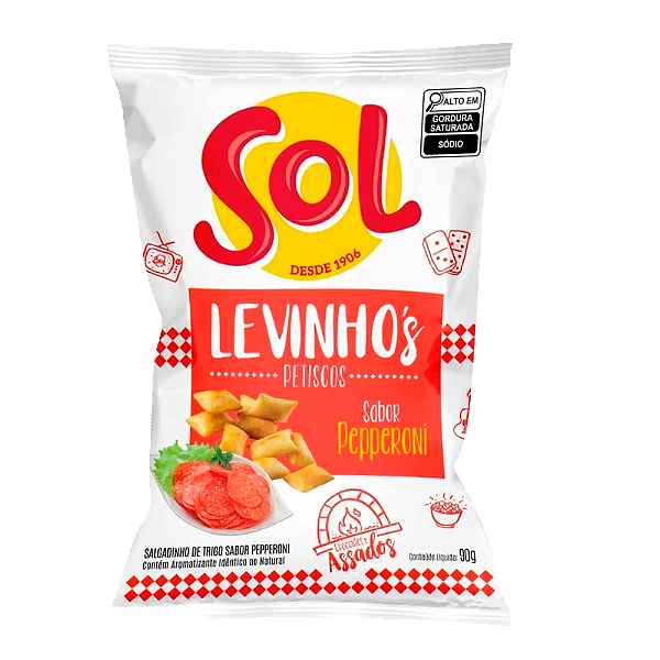 SALGADINHO SOL LEVINHO'S 50G PRESUNTO