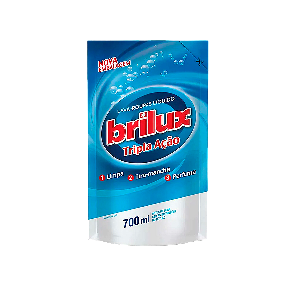 LAVA ROUPAS REFIL BRILUX TRIPLA AÇÃO 700ML