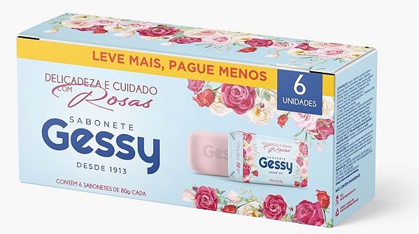 SABONETE GESSY 80G C/6 UNIDADES