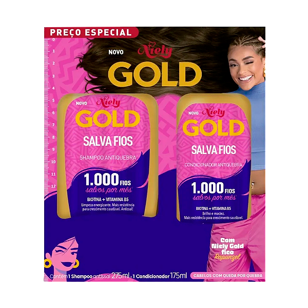 KIT NIELY GOLD SHAMPOO 275ML+CONDICIONADOR 175ML